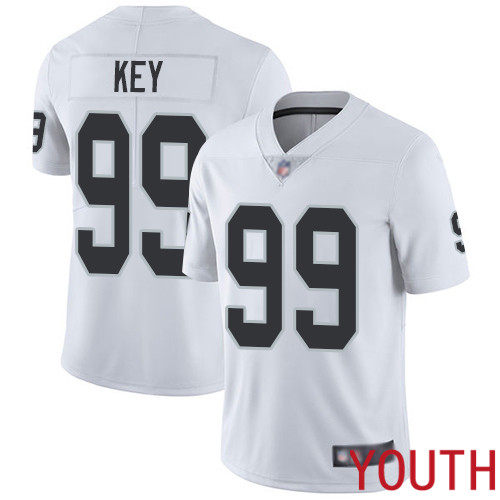 Oakland Raiders Limited White Youth Arden Key Road Jersey NFL Football #99 Vapor Untouchable Jersey->nfl t-shirts->Sports Accessory